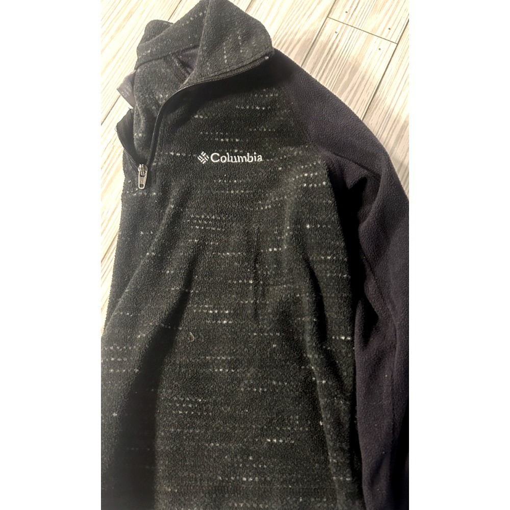 Columbia Girls Fleece Black Grey Printed Half Zip Pullover Size Girls SZ XXS 4/5